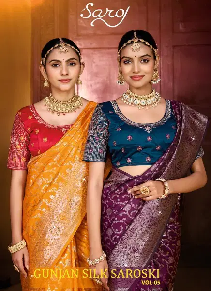 Gunjan Silk Vol 5 By Saroj Silk Occasion Wear Bulk Saree Orders In India